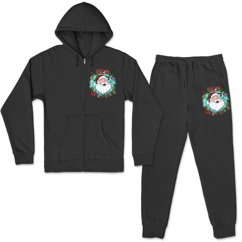 I Love Men With A Beard Zipper Hoodie Joggers By Artistshot