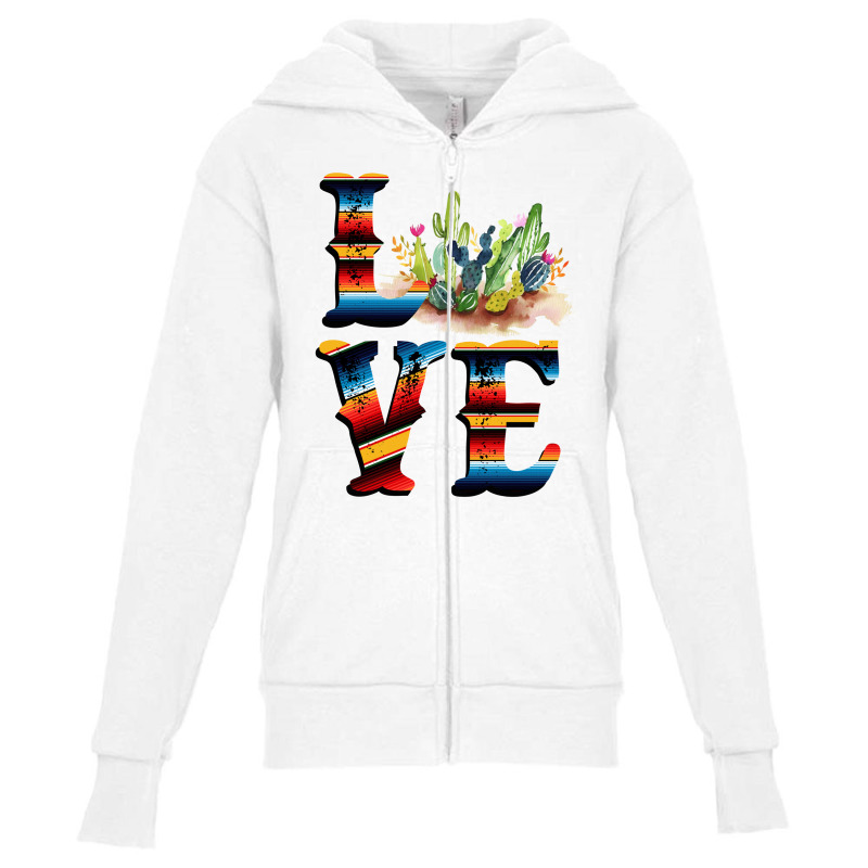 Cactus Love Youth Zipper Hoodie by autlu2024 | Artistshot