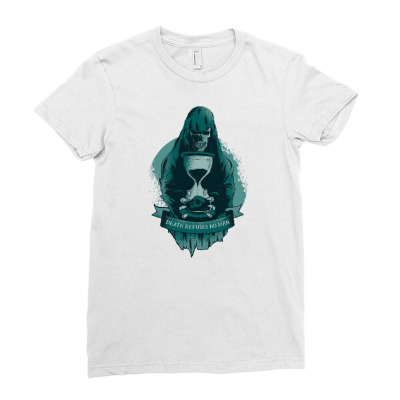 Grim Reaper 1 Ladies Fitted T-shirt Designed By Zizahart