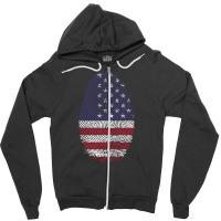 Usa Flag Finger Print Zipper Hoodie | Artistshot