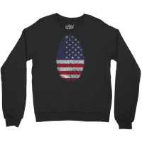 Usa Flag Finger Print Crewneck Sweatshirt | Artistshot