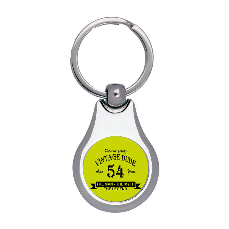 Aged 54 Years Silver Pear Keychain | Artistshot