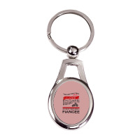 This Fiance Loves Motorcycles Silver Oval Keychain | Artistshot