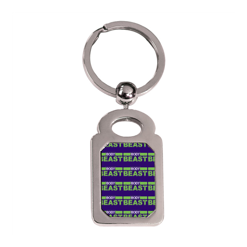 Body Beast Silver Rectangle Keychain | Artistshot