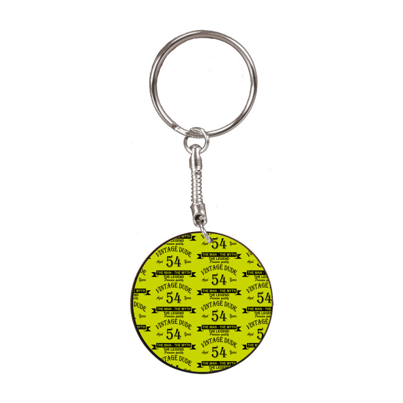 Aged 54 Years White Round Keychain | Artistshot