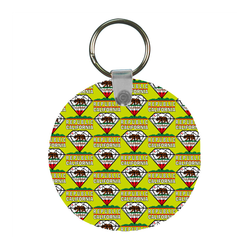 California Diamond Republic Frp Round Keychain | Artistshot