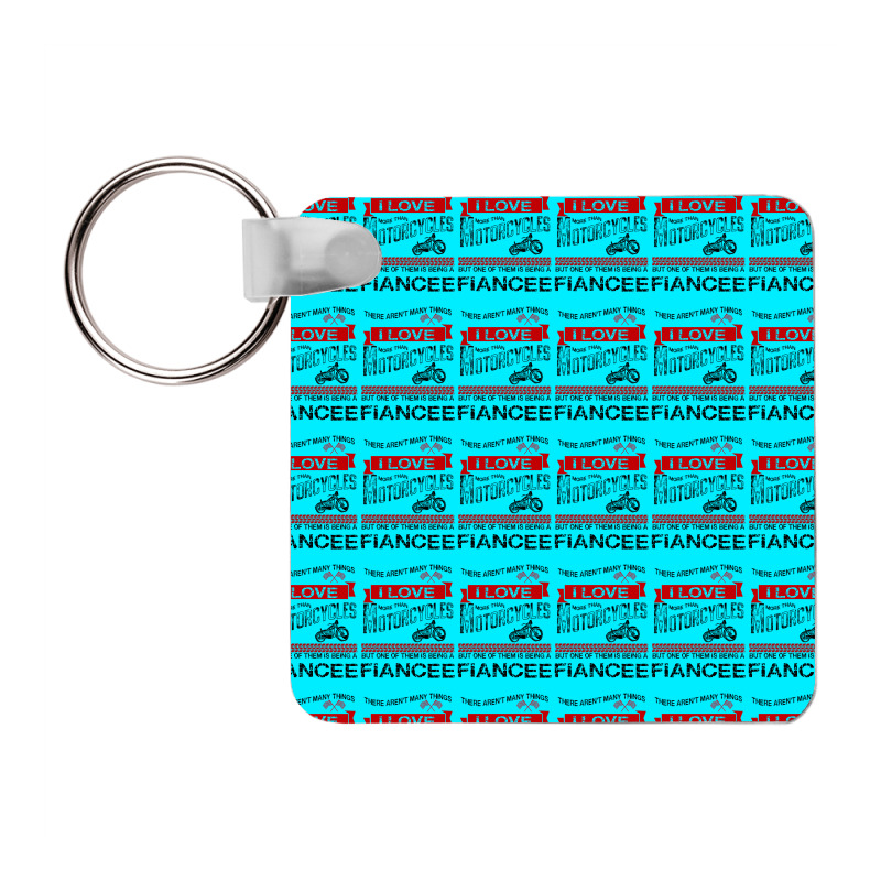 This Fiance Loves Motorcycles Frp Square Keychain | Artistshot