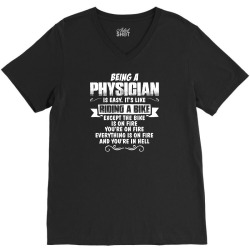being a physician V-Neck Tee | Artistshot
