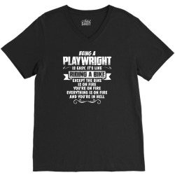 being a playwright V-Neck Tee | Artistshot