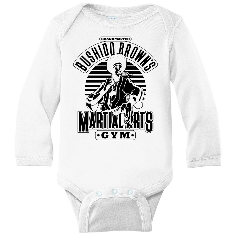 The Grandmaster Browns Martial Arts Gym Long Sleeve Baby Bodysuit by Firework Tess | Artistshot