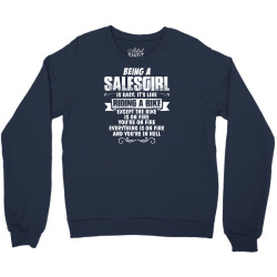 being a salesgirl Crewneck Sweatshirt | Artistshot