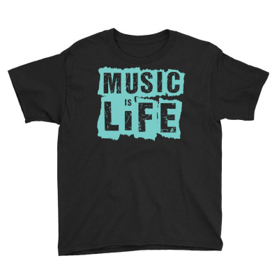 Music Is Life Youth Tee Designed By Zizahart