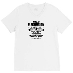 being an electrician copy V-Neck Tee | Artistshot