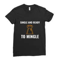 Single Mingle White Ladies Fitted T-shirt | Artistshot