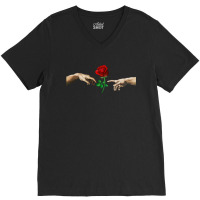 Hand Rose V-neck Tee | Artistshot