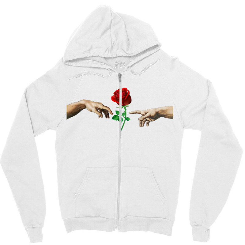 Hand Rose Zipper Hoodie | Artistshot