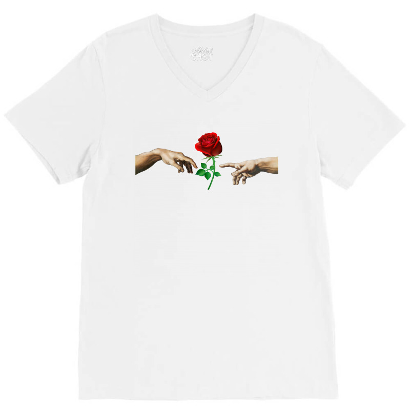 Hand Rose V-neck Tee | Artistshot