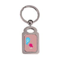 Love Bird Silver Rectangle Keychain | Artistshot