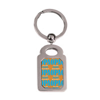 Only The Best Dads Get Promoted To Opa Silver Rectangle Keychain | Artistshot