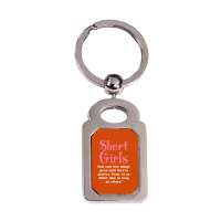 Short Girls God Only Lets Things Grow Up Silver Rectangle Keychain | Artistshot