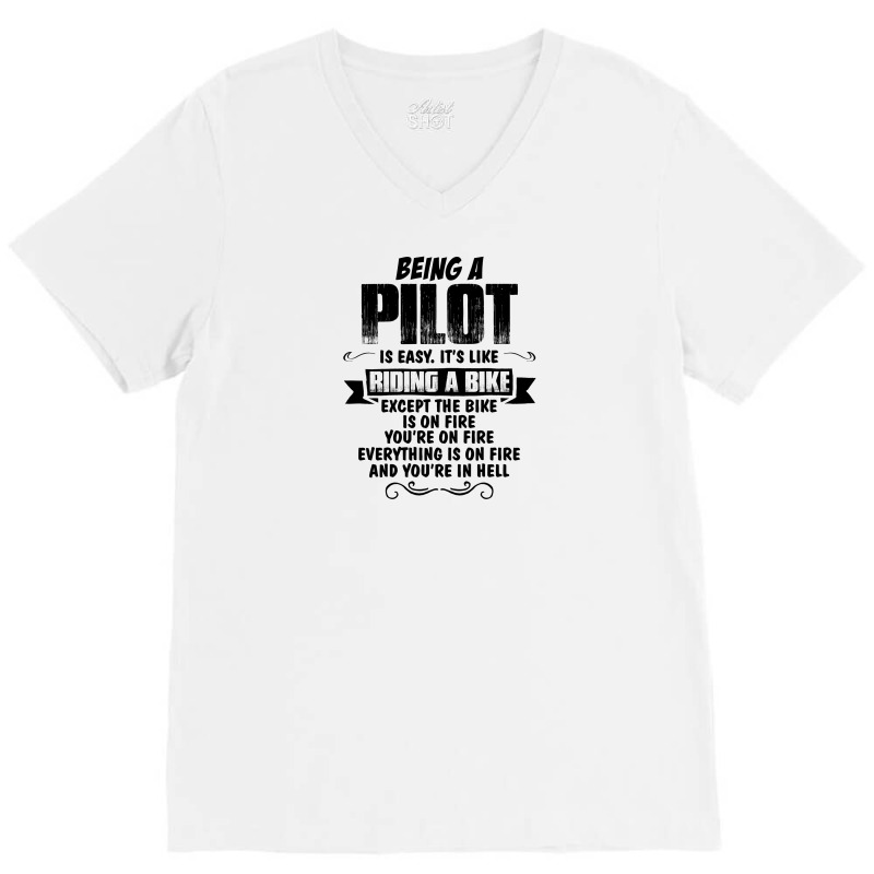 Being A Pilot Copy V-neck Tee | Artistshot
