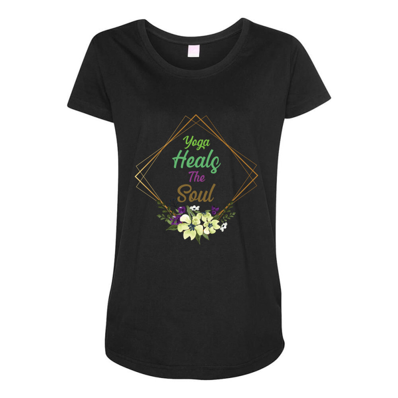 Yoga Heals The Soul Maternity Scoop Neck T-shirt by Chiks | Artistshot