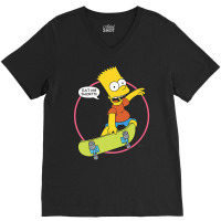 The Simpsons Bart Simpson Eat My Shorts Premium T Shirt V-neck Tee | Artistshot