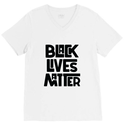 Black Lives Matter V-neck Tee Designed By Nihisumba
