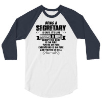 Being A Secretary Copy 3/4 Sleeve Shirt | Artistshot