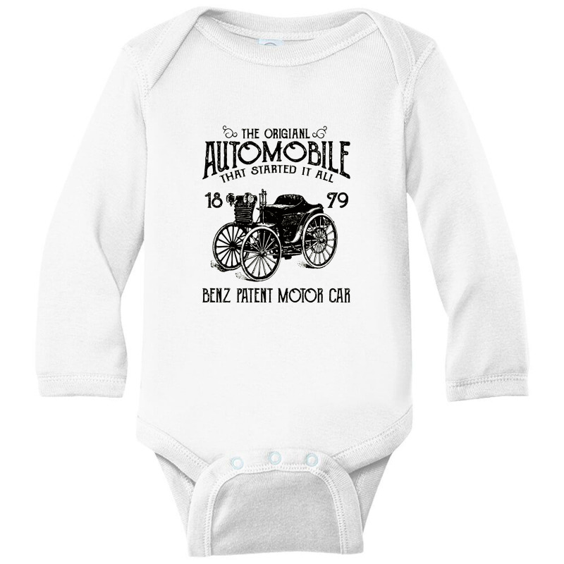 Benz   The Original Automobile   Antique Car Long Sleeve Baby Bodysuit by yaktubu | Artistshot