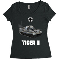 Tiger Ii Panzer Vi German Heavy Tank Ww2 King Tiger Military T Shirt Women's Triblend Scoop T-shirt | Artistshot