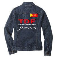 Tigray Map Flag Ethiopia Tigray People Tdf Was Tigray 2021 Pullover Ho Ladies Denim Jacket | Artistshot