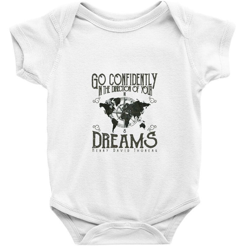 Go Confidently In The Direction Of Your Dreams, Vintage Retro Design Baby Bodysuit | Artistshot