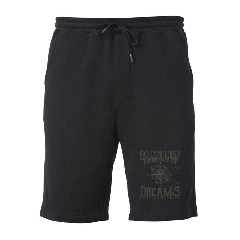 Go Confidently In The Direction Of Your Dreams, Vintage Retro Design Fleece Short | Artistshot