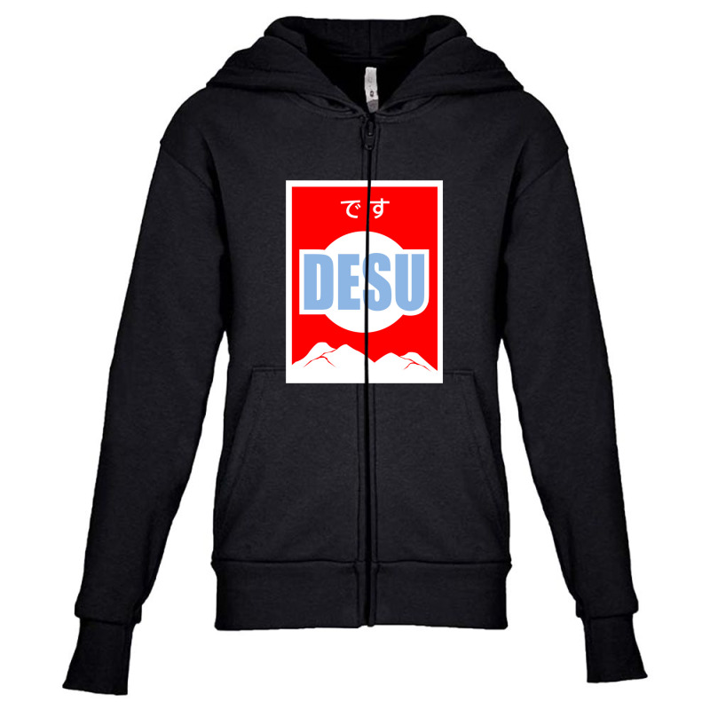 Desu  3 Youth Zipper Hoodie | Artistshot