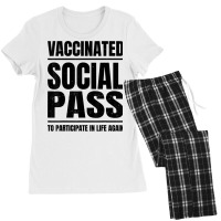 Vaccinated   Social Pass   Vaccine   Vaccination   Club Pub T Shirt Women's Pajamas Set | Artistshot