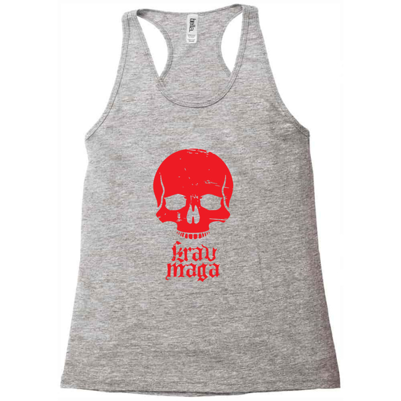 Distressed Krav Maga Skull Racerback Tank by gunungduwure | Artistshot