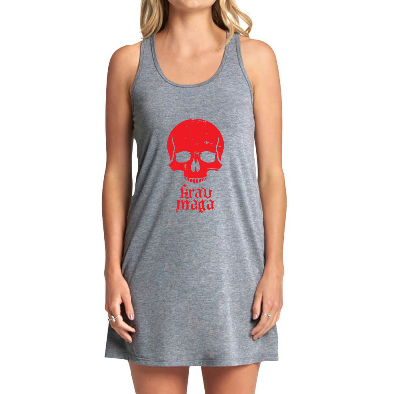 Distressed Krav Maga Skull Tank Dress by gunungduwure | Artistshot