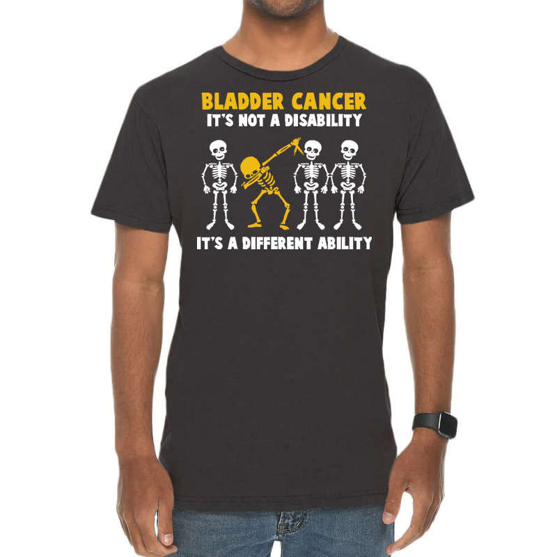 Bladder Cancer T  Shirt Bladder Cancer Awareness It's Not A Disability Vintage T-Shirt by rico96716 | Artistshot