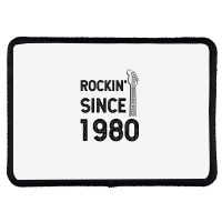 Gift For 40 Year Old: Classic Rock 1980 40th Birthday Rectangle Patch | Artistshot