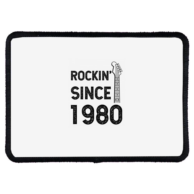 Gift For 40 Year Old: Classic Rock 1980 40th Birthday Rectangle Patch | Artistshot