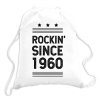 Gift For 60 Year Old: Classic Rock 1960 60th Birthday Drawstring Bags | Artistshot