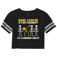 Bone Cancer Awareness T  Shirt Bone Cancer Awareness It's Not A Disabi Scorecard Crop Tee | Artistshot