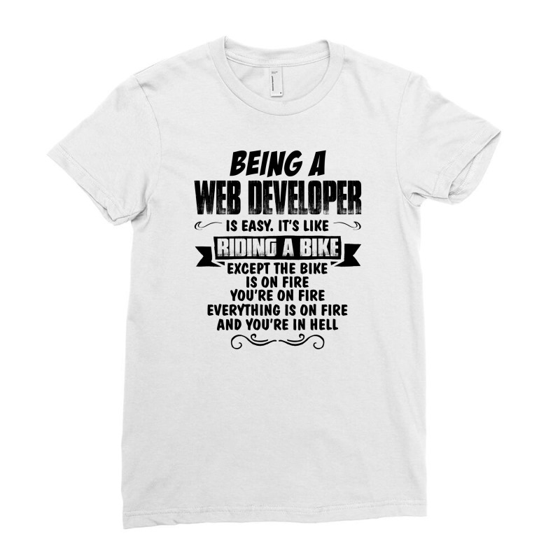 Custom Being A Web Developer Copy Fitted T-shirt By Artistshot
