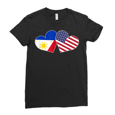 Mahal Kita Pinay Wife Philippines Flag America Half Filipino T Shirt Ladies Fitted T-shirt Designed By 2yzqba67