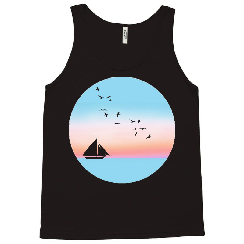 Sailboat T  Shirt Sailing Into The Sunset T  Shirt Tank Top | Artistshot