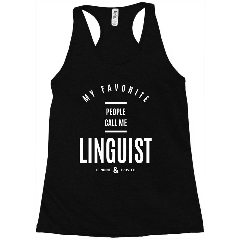 Linguist Shirt Job Title Gift Racerback Tank by cidolopez | Artistshot