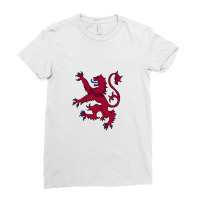 Lion Rampant Of Scotland, Royal Banner, Royal Arms, Scottish Pride Ladies Fitted T-shirt | Artistshot