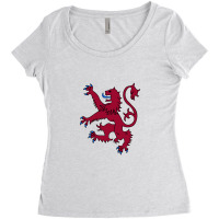 Lion Rampant Of Scotland, Royal Banner, Royal Arms, Scottish Pride Women's Triblend Scoop T-shirt | Artistshot