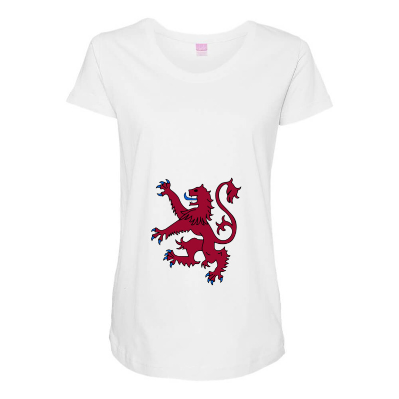 Lion Rampant Of Scotland, Royal Banner, Royal Arms, Scottish Pride Maternity Scoop Neck T-shirt by yaktubu | Artistshot